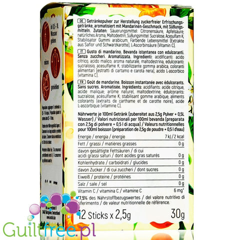 INSTICK Mandarin Sticks sugar free instant drink
