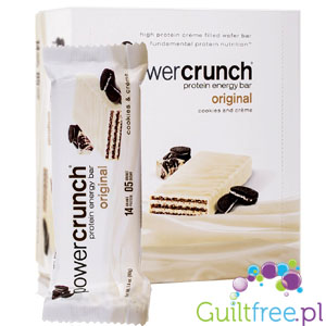 Power Crunch Protein Energy Bar Cookies & Creme contain sugar and sweeteners