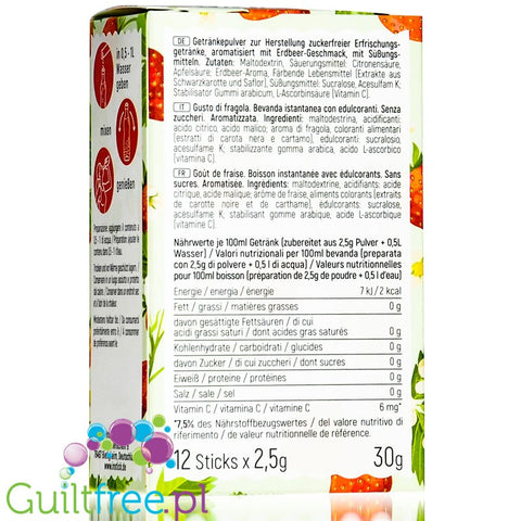 INSTICK Strawberry Sticks sugar free instant drink