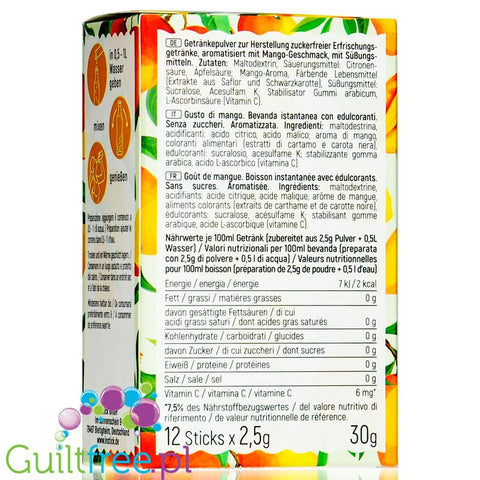 INSTICK Mango Sticks sugar free instant drink
