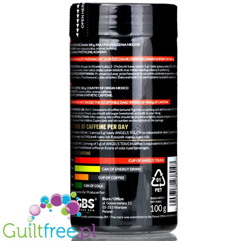 GBS Angel's Touch instant flavored coffee with caffeine boost, Pistachio