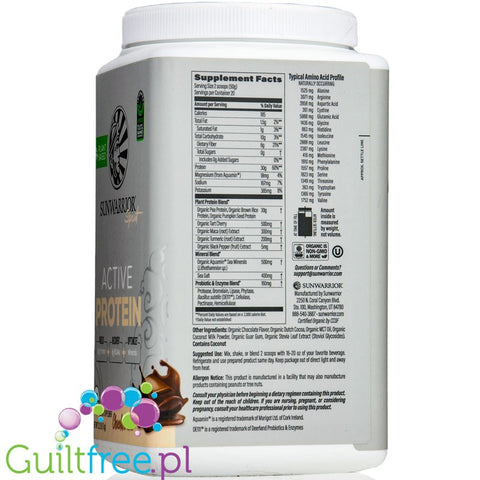 Sunwarrior Active Protein Organic Chocolate