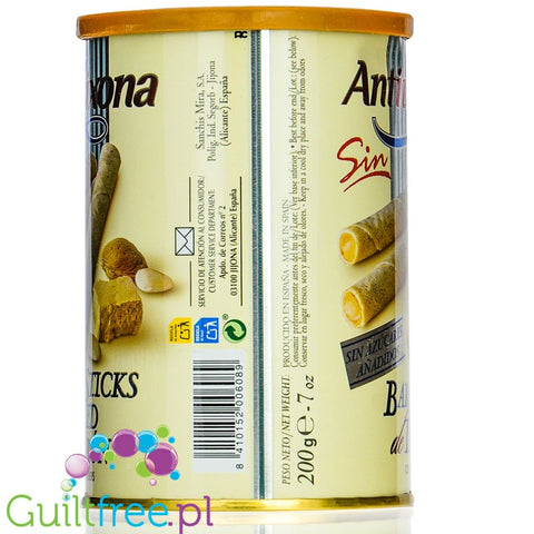 AntiuXixona Wafer Sticks with Turron - wafer tubes with nougat sugar-free 200g