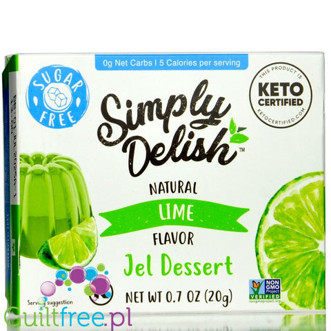 Simply Delish Natural Sugar Free Vegan Lime Jelly Dessert