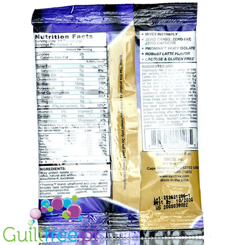 Syntrax Nectar Grab N Go Cappuccino Flavored Whey Protein Isolate
