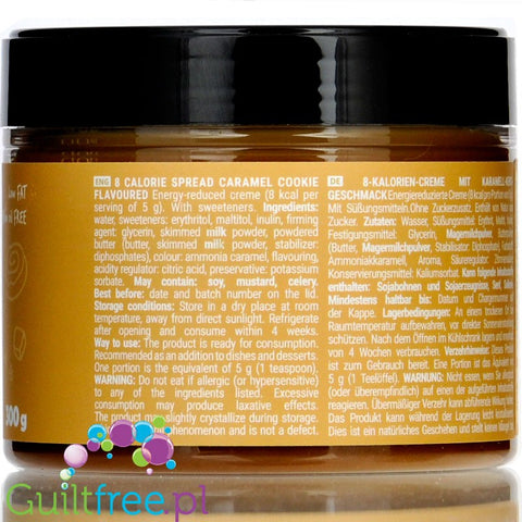 Locco 8kcal Caramel Cookie - low calorie & low fat thick sugar free spread