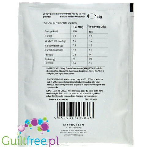 MyProtein Impact Whey Natural Strawberry 25g