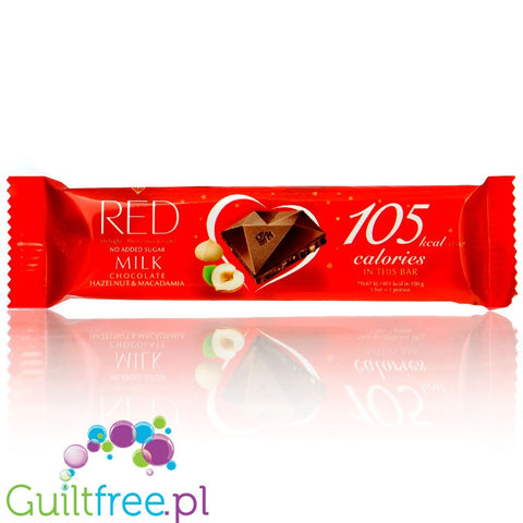 RED Delight Milk Chocolate with Hazelnuts & Macadamia 100kcal