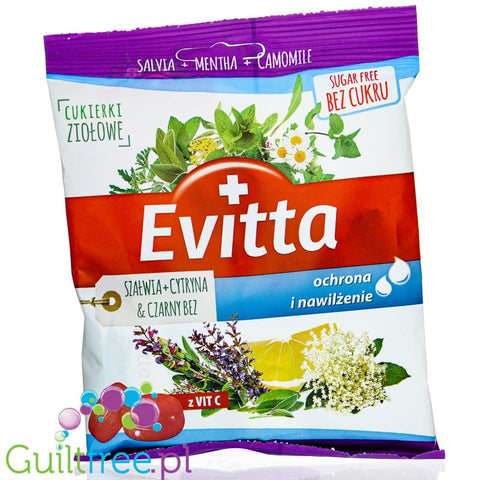 Evitta Herbal Candies Sage, Lemon & Elderberry 60g