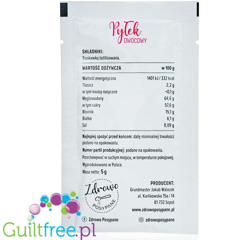 Zdrowo Posypane, Strawberry - lyophilised fruit powder, 100% fruits