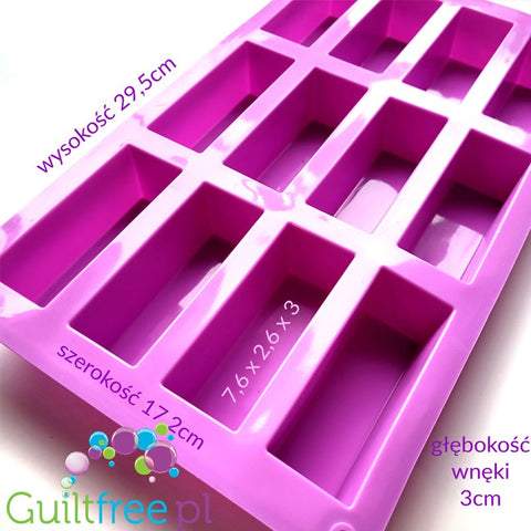 Silicone mold for homemade protein bars (for 12 bars)