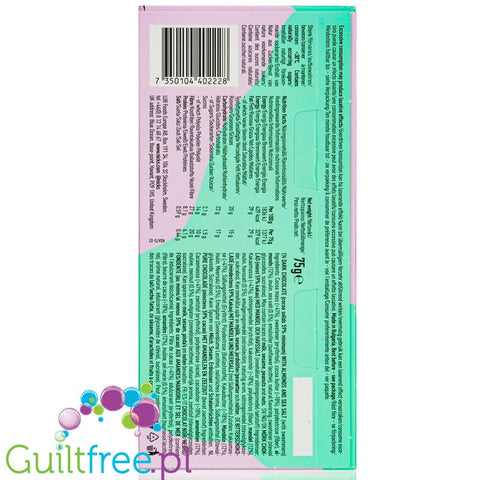 N!CK'S Nicks Dark Chocolate Almond Sea Salt vegan sugar & maltitol free chocolate bar