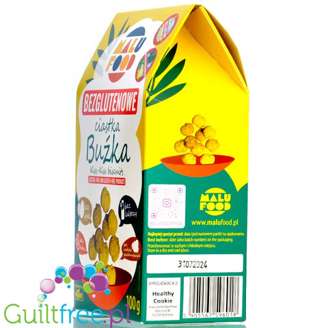 Malu Food gluten free, sugar free kiss-kiss shortbread cookies