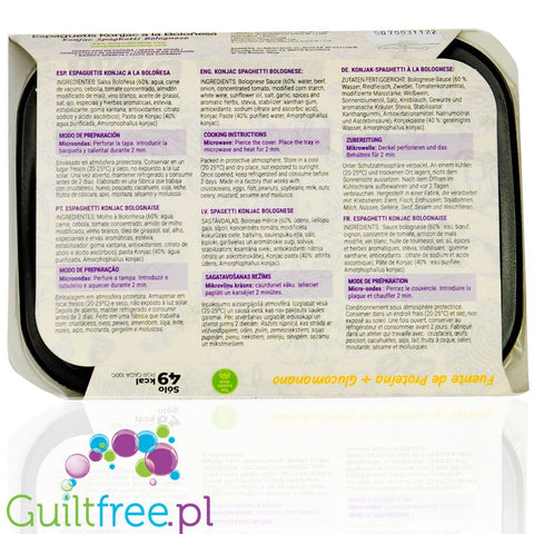 Konjac Shop Spaghetti Bolognese 49kcal - ready to eat spaghetti bolognese