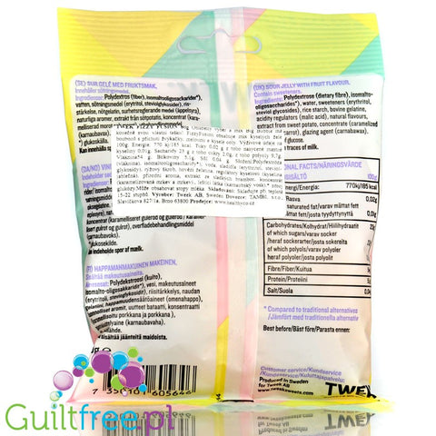 TWEEK Sweets With Benefits Fizzy Fusion 80g with no added sugar & 64% fiber content