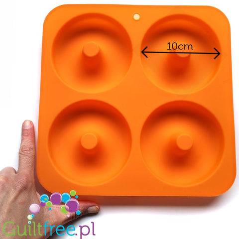 Silicone mold for dougnuts & baegels, 10cm - biggest size !
