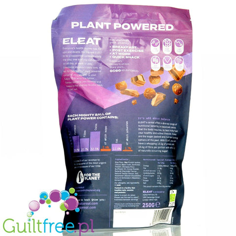 Eleat Cereal Reinvented Chocolate Triumph 250g - wegańskie proteinowe płatki śniadaniowe 25g białka & 20g błonnika