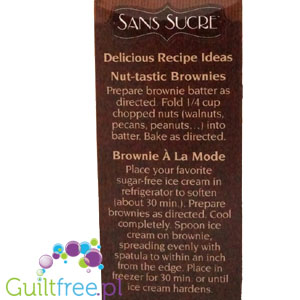 Sans Sucre No Sugar Added Milk Chocolate Brownie Mix with Stevia 