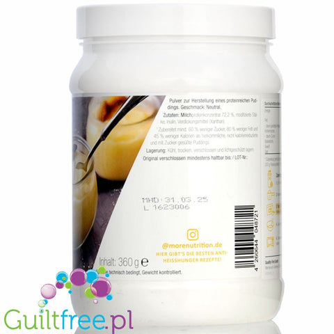 More Nutrition Protein Pudding Neutral 360g - sugar-free natural pudding