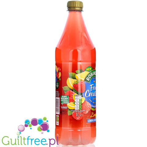 Robinsons Fruit Creations Zingy Lemon & Raspberry Squash - podwójnie skoncentrowany syrop do rozcieńczania bez cukru i kalorii