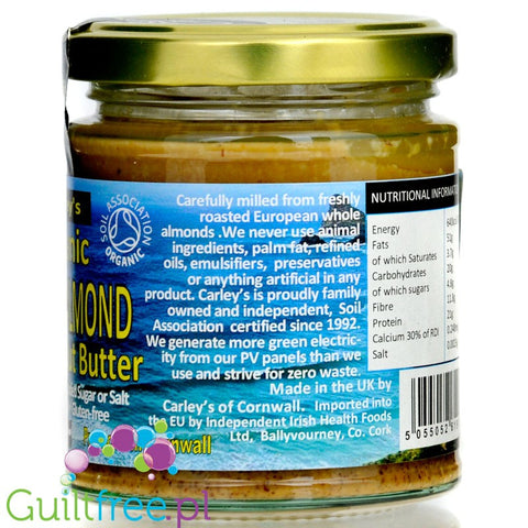 Carley's organic roasted almond butter without salt and sugar 170g