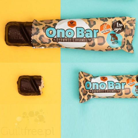 Go Fitness Ono Bar Brownie Caramel gluten free & sugar free protein waffer