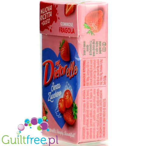 Dietorelle Stevia Morbide Fragola vegan sugar free jellies, Strawberry