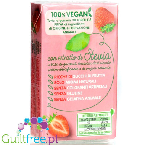 Dietorelle Stevia Morbide Fragola vegan sugar free jellies, Strawberry
