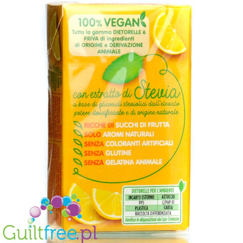 Dietorelle Stevia Limone BOX - wegańskie cytrynowe żelki bez cukru, ze stewią