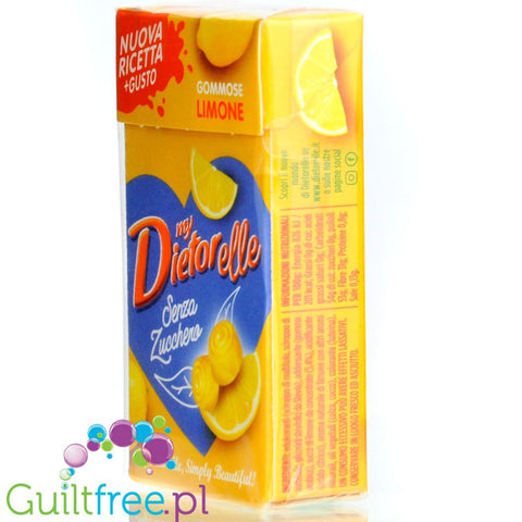 Dietorelle Stevia Limone BOX - wegańskie cytrynowe żelki bez cukru, ze stewią