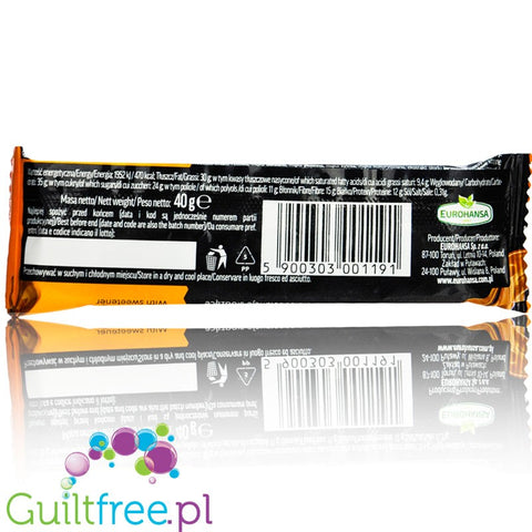 Eurohansa No Sugar Peanut & Milk Chocolate - baton orzechowy bez cukru w mlecznej czekoladzie