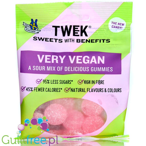 TWEEK Sweets With Benefits Very Vegan no added sugar fruit jellies, 50% fiber