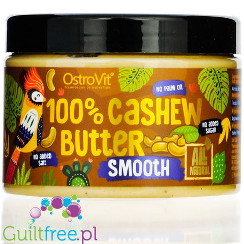 OstroVit czyste Masło z Nerkowców Cashew Smooth bez cukru i soli, 0,5KG