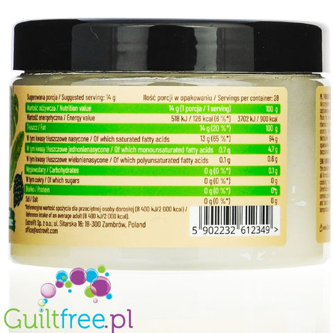 OstroVit Coconut Oil Extra Virgin 0,4KG - nierafinowany olej kokosowy