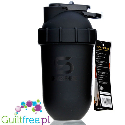 Shakesphere Tumbler View 700ml Matte Black - szejker sferyczny z kulistym dnem bez osadów
