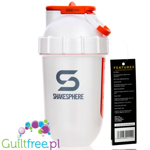 Shakesphere Tumbler View 700ml Pearl White - szejker sferyczny z kulistym dnem bez osadów