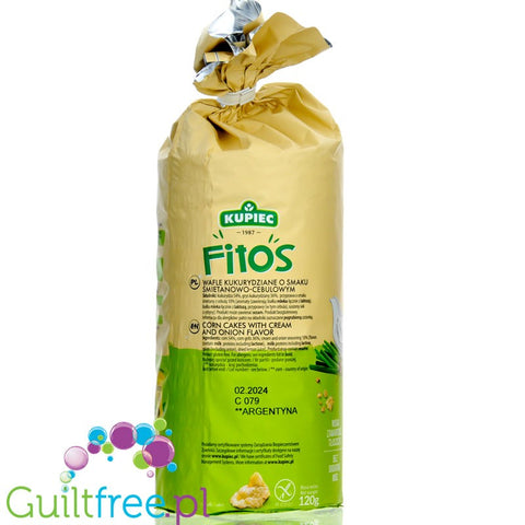Kupiec Fitos Cream & Onion crunchy corn cakes 30kcal per piece