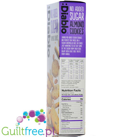 Diablo Almond Cookies 145g with no added sugar