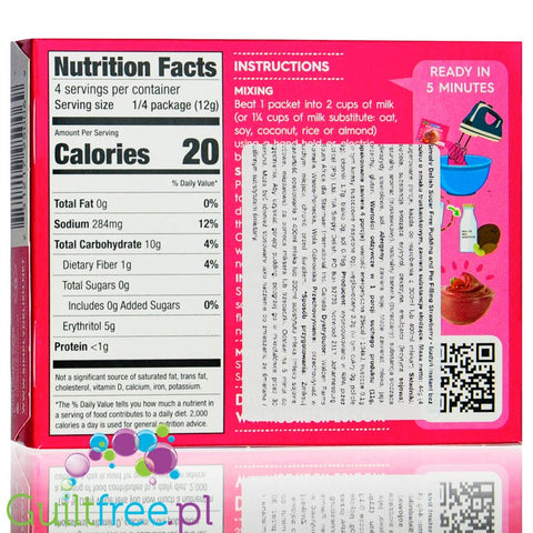 Simply Delish Sugar Free Pudding and Pie Filling, Instant, Strawberry