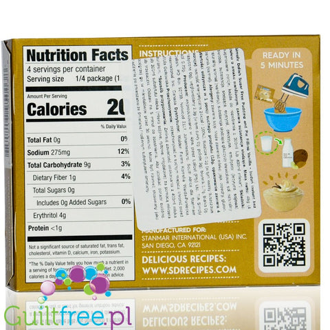 Simply Delish Sugar Free Pudding and Pie Filling, Instant, Vanilla