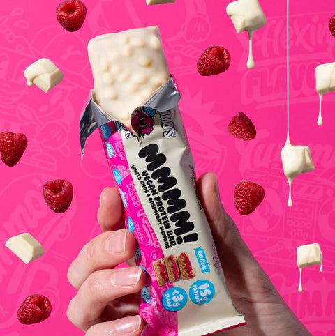 Yummo's Vegan Protein Bar White Choc Raspberry  55g