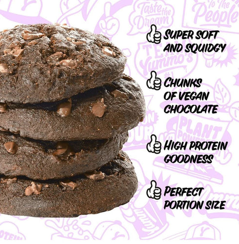 Yummo's Dough Dreamer Protein Cookie Double Choc Chip - wegańskie ciastko proteinowe bez dodatku cukru 10g białka