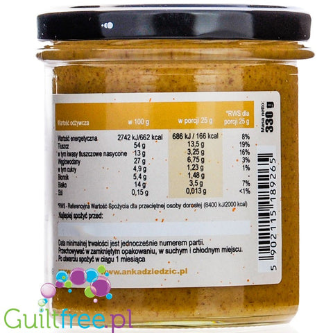 FoodLab by Anka Dziedzic KETO Almond SpreAD - krem migdałowy bez dodatku cukru z erytrolem
