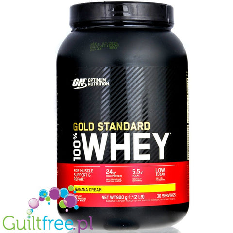 Optimum Nutrition, Whey Gold Standard 100% Banana Cream 0,9KG