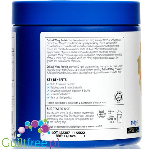 Applied Critical Whey Advanced Protein Cookies'n'Cream - odżywka białkowa z WPI, WPH i WPC, 21g białka & 110kcal