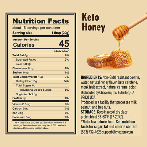 Choc Zero Keto Honey - low sugar natural honey substitute