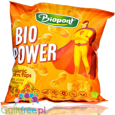 Biopont  Bio Power Pizza Corn Snacks - chrupki kukurydziane o smaku pizzy bezglutenowe