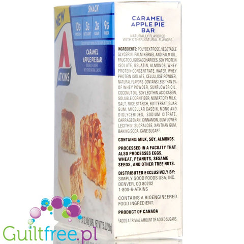 Atkins Snack Caramel Apple Pie BOX of  5 BARS