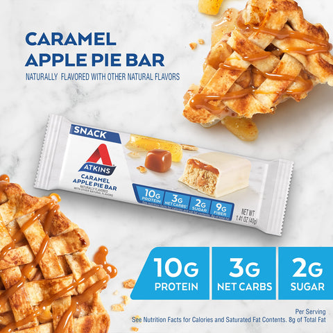 Atkins Snack Caramel Apple Pie BOX of  5 BARS