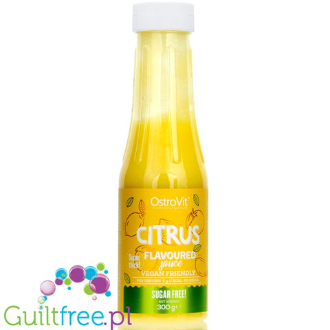 Ostrovit Citrus Sauce - bardzo (!) gęsty sos bez cukru, tylko 4kcal, o smaku owoców cytrusowych